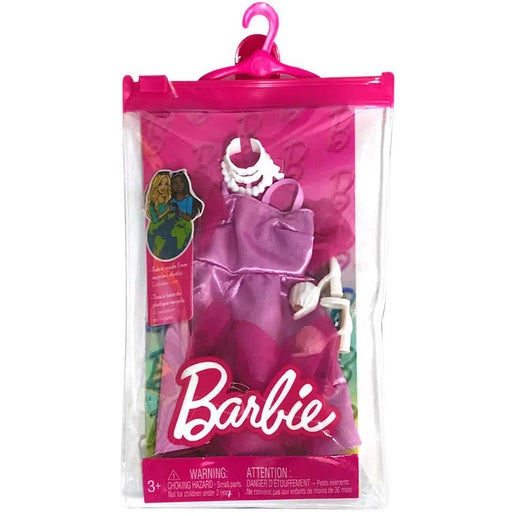 Barbie Fashion And Accessories Pink Dress And Heels in White | Toyco