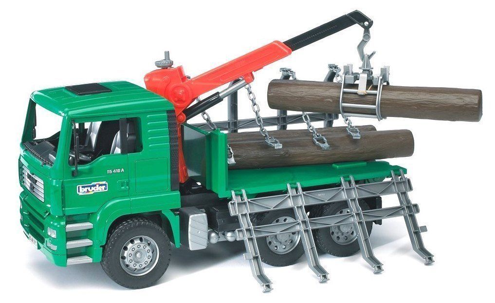 Bruder Man Timber Truck With 3 Trunks