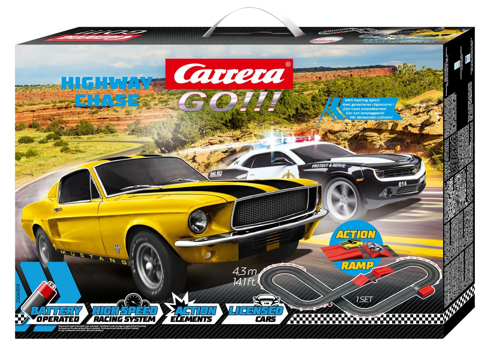 Carrera Go! Set Highway Chase (battery Operated) in White