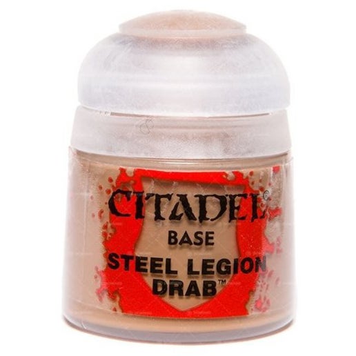 Citadel Base Paint Steel Legion Drab in White | Toyco