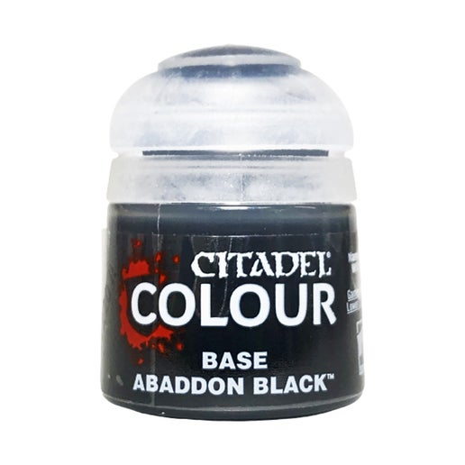 Citadel Colour Base Abaddon Black in White | Toyco