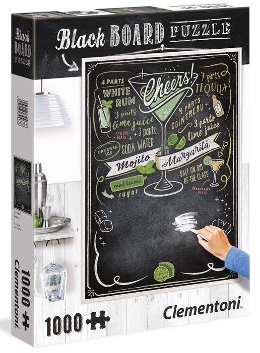 Clementoni Puzzle Black Board Puzzle Cheers (1000pc) in White Toyco