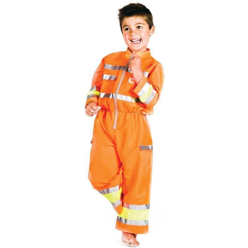 Gollygo Dress Up Rescue Suit Child Medium in White Toyco