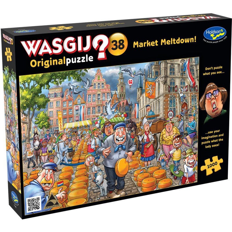 Holdson Puzzle Wasgij 38 Market Meltdown (1000pc) in White