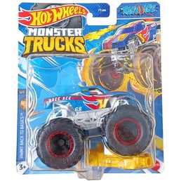 Hot Wheels Ready-to-Race Monster Truck Builder Race Ace, 27-piece