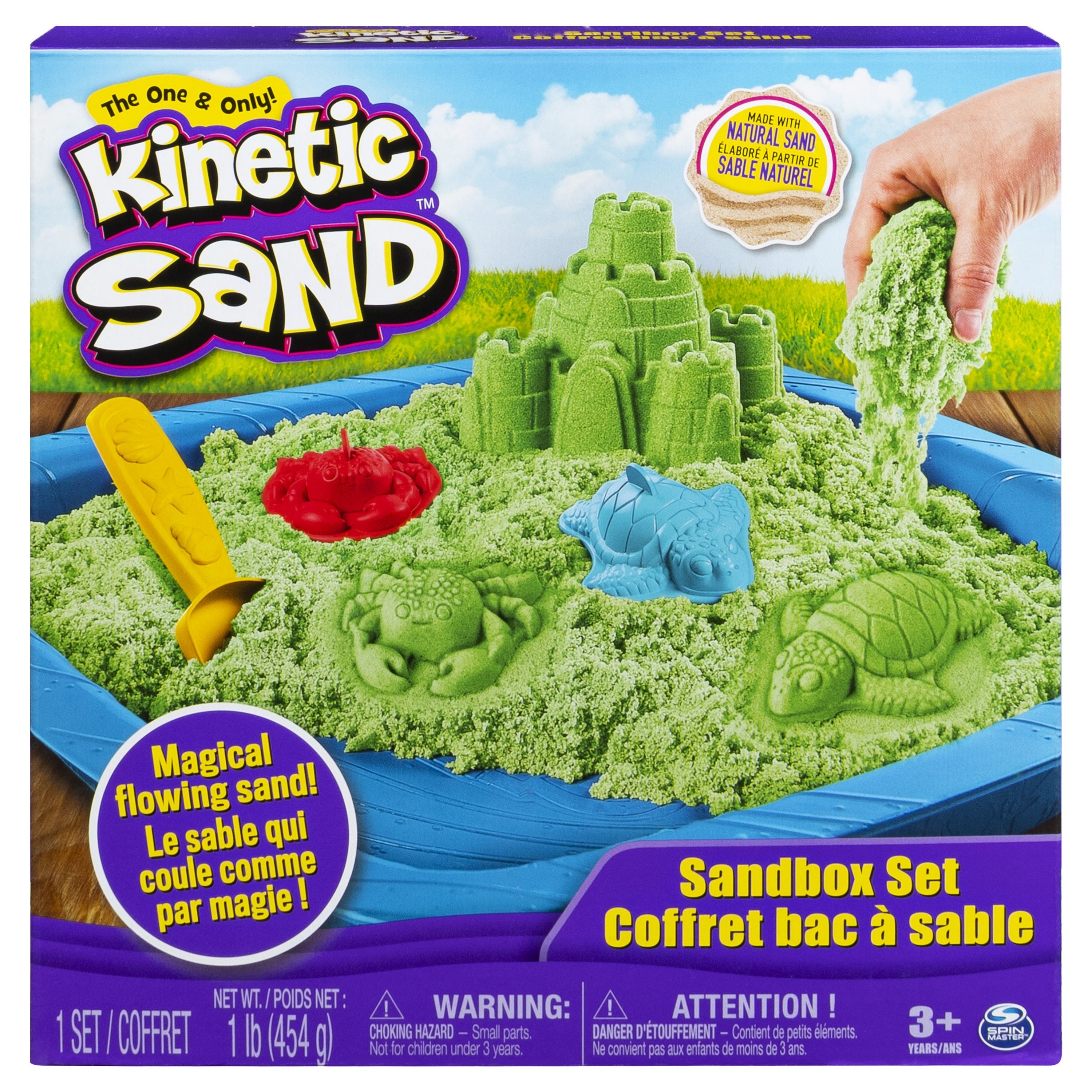 Kinetic Sand Box Set Green in White