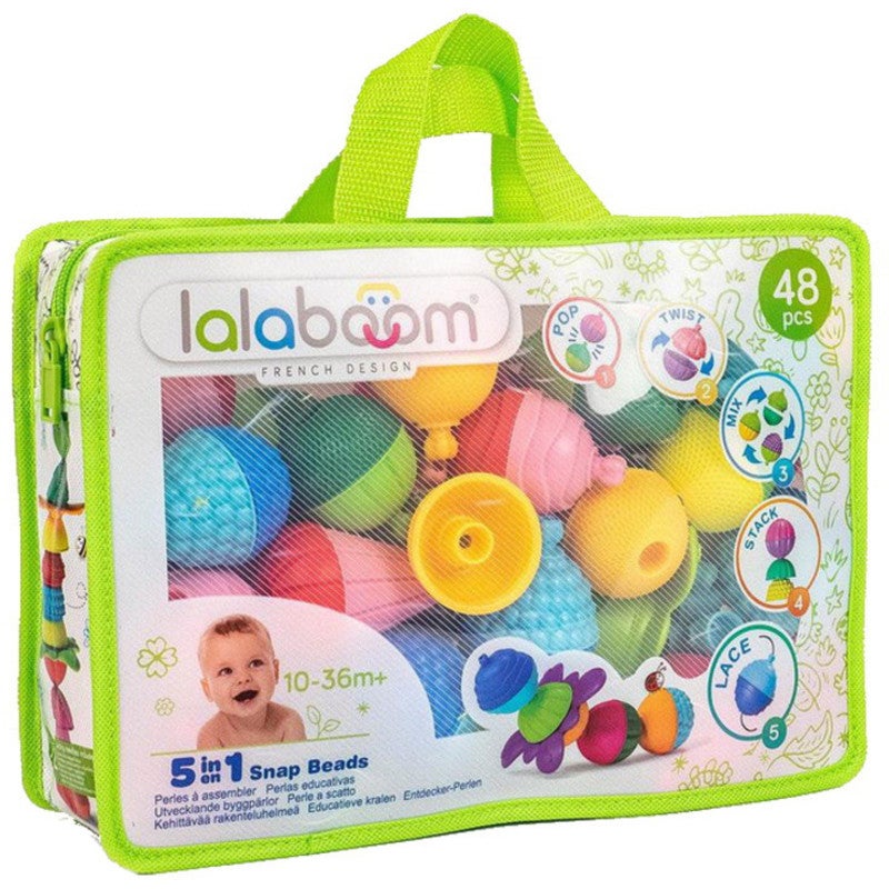 Lalaboom lalaboom - rain stick toy and educational pop beads - 9