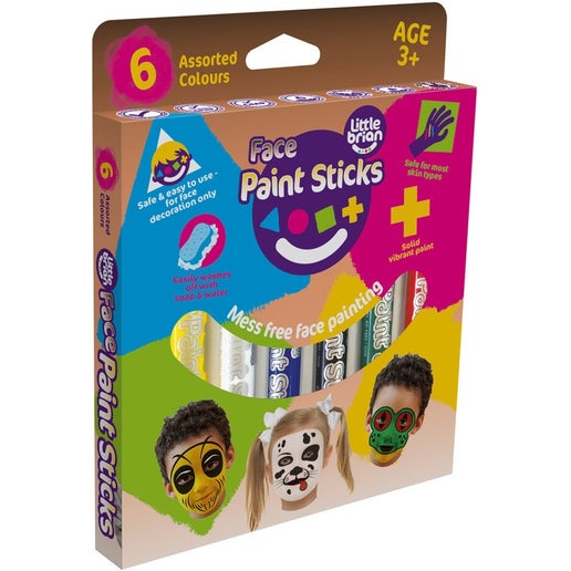 Little Brian Face Paint Sticks (6pc) in White